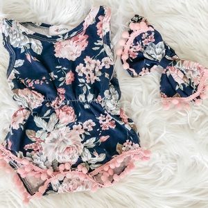 Matching romper and bow